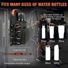 Bolsa Magnética de Gimnasio con 4 Imanes Integrados, Bolsillo para Teléfono y Correa de Hombro, Portabotella y Organizador de Accesorios Deportivos - 1 - Ver 4