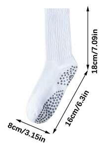 12 Pairs Kids Solid Color Socks With Silicone Anti-Slip Grip On Sole, Suitable For Children Aged 8-14 For Daily Wear - Multicolor - View 4