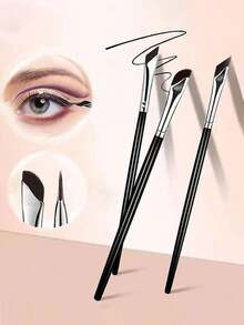 7pcs Precise Eye Makeup Brush Set, Including 1 Crescent Eyeliner Brush, 1 Angled Eyeliner Brush, And 1 Professional Eyebrow Brush. Long Handle Double-Sided Makeup Brushes, Suitable For Sensitive And Dry Skin, Easily Create Exquisite Eye Makeup - An Essential Item For Every Woman. The Set Includes Eyebrow Brush, Eyeshadow Brush, Spiral Brush, And Spiral Eyebrow Brush.,Giveaways,Professional Makeup Brushes,Complete Makeup Set - Multicolor - View 4