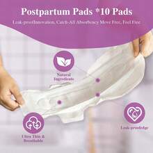 Postpartum Recovery Essential Set, Labor Delivery Mommy Care Bag, Water-Absorbent Disposable Underwear, Nipple Breastfeeding Pad, Inverted Cooling Foam Bottle, Cooling Cotton Pad, Canvas Bag Set. - 1 set - 查看 4