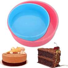 Birthday Cake Molds For Baking Silicone Cake Pans Reusable And Durable Non-Stick Baking Molds Tra For Chocolate Cake Jelly Pudding Mould Candy Making Baked Tool,34696999 - 西瓜粉 - 查看 1