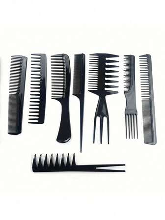 8/10 st professionellt hårborsteset, breda tänder, fintandade, råttsvans, dubbelsidiga, gaffelformade, täta tandkammar, lämplig för alla frisyr och typer, utmärkt för daglig användning, salong, hem och resor, skapa enkelt din önskade frisyr.
