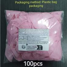 100/50/20pcs Pink Disposable PVC Rubber Gloves, Waterproof Household Cleaning Gloves, Elastic Fit, Non-Slip Fingertips, Durable, Suitable For Housework, Beauty, Arts And Crafts - Pink - View 12