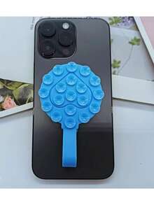 1pc Heart-Shaped Silicone Double-Sided Suction Cup Phone Holder, Anti-Stress Bubble, Non-Slip, Strong Suction, Suitable For Car, Desk, Bathroom, Portable Handheld Design - Multicolor - View 17