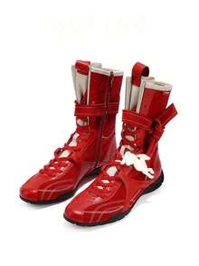 Bottines et boots pour femmes - Rouge (en simple) - Voir 4