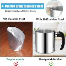 1 Set Stainless Steel DIY Candle Making Kit, Includes 44oz Stainless Steel Pouring Pot, Double Boiler Wax Melting Pot, Silver Candle Pouring Pot, Double Boiler Pot With Heat-Resistant Handle And Anti-Drip Spout, Suitable For DIY Wax Melting And Candle Making.