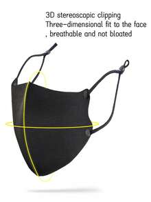 3个装布口罩，100%纯棉材质，可水洗、可重复使用、可调节，适合户外运动、骑行、露营旅行