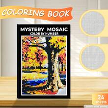 100pcs Digit Coloring Task Series: Mosaic Pixel Art, Halloween Digit Coloring, Secret Pixel Scenes And More, Fun To Improve Focus, Challenging, Suitable For Teens & Adults (11.69x8.26 Inches, 24 Double-Sided Coloring Pages), Christmas Gift, Thanksgiving Gift, New Year Gift, Back To School Gift - Multicolor - View 19