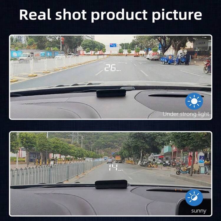 Car Auto HUD Head-Up Display, Windshield Projection Speedometer With Alarm - USB-Powered Projector, Vehicle Speed Monitoring, Modern Dashboard Accessory, With Most Cars, Car Accessories - Multicolor - View 6