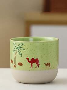 Xícara de cerâmica texturizada com estampa de camelo do deserto, estilo Oriente Médio (1 unidade). Ideal para café da manhã, leite e água. Decorativa e prática, perfeita para cafés sauditas. Feita em cerâmica de alta qualidade, com capacidade de 230ml, ideal para apreciar café turco, chá preto e café árabe. Perfeita para receber convidados, em encontros, cafés ou para uso diário. Representa perfeitamente o estilo de vida e o paladar do Oriente Médio. - Multicolorido - Ver 16