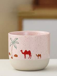 Xícara de cerâmica texturizada com estampa de camelo do deserto, estilo Oriente Médio (1 unidade). Ideal para café da manhã, leite e água. Decorativa e prática, perfeita para cafés sauditas. Feita em cerâmica de alta qualidade, com capacidade de 230ml, ideal para apreciar café turco, chá preto e café árabe. Perfeita para receber convidados, em encontros, cafés ou para uso diário. Representa perfeitamente o estilo de vida e o paladar do Oriente Médio. - Multicolorido - Ver 12
