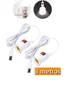 Extension Con Socket Para Foco, 3 Metros - Tipo de Enchufe A USA (110-127V) - Ver 16