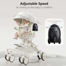 Electric Baby Stroller Rocker With White Noise, Portable Baby Sleep Soother, Helpful For Outdoor, Home Use, And Gift - Black - View 4