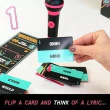 Snatch The Mic Karaoke Party Game Set - Fun Card & Mic Kit For Friends Gathering, Adult Party Supplies, Funny Game For Non-Singers - Multicolor - View 5