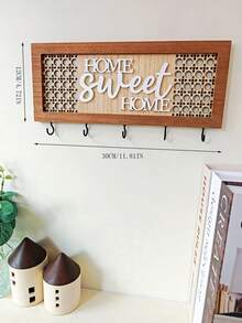 1个“HOME SWEET HOME（欢迎回家）”字母设计钥匙挂钩、眼镜挂钩、帽子挂钩、玄关装饰挂钩，适用于客厅、走廊、卧室、餐厅、咖啡厅，可作为节日礼物赠送给家人、朋友、同事、父母。 - 彩色 - 查看 5