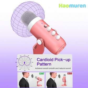  Haomuren USB K66 电容麦克风，带 Type-C 适配器，适用于电脑/PC/手机，即插即用，游戏麦克风，带耳机输出和音量控制、麦克风增益控制、静音按钮，非常适合直播、播客、录音等应用。