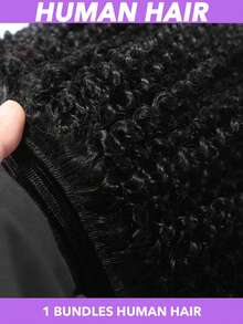 8A级巴西原生非裔蓬松卷发束，8-24英寸，未经加工的巴西原生卷发束，双层缝制，女士专用，自然黑色