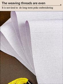 1块或4块装白色手工DIY十字绣布，厚实面料，针脚均匀，绣制效果光滑，可选11CT和14CT，6种裁剪尺寸可选