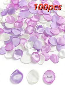 100/200/300pcs Simulated Rose Petals For Wedding Aisles, Flower Girl Baskets, Centerpieces And Tables, Parties, Showers, Birthdays, Durable And Long-Lasting, Perfect For Valentine's Day, Weddings, Proposals, Anniversaries And Romantic Nights - The Perfect Floral Decoration, Bouquet Accessory For Any Occasio - 100pcs - View 20