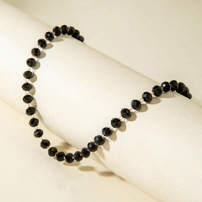 欧美风格首饰，十字几何水钻链项链，多层心形Y形项链