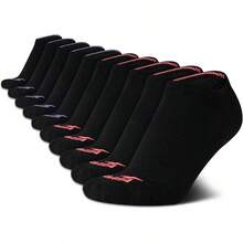 Women's No Show Socks - 20 Pack Soft Cushioned Athletic Low Cut Ankle Socks Women - Breathable Women's No Show Socks - negro (logotipo negro) + 9-12 - Ver 1
