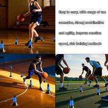 5pcs Multi-Color Cone Markers, Versatile Sports Training Cones - PE Material, For Soccer, Basketball, Indoor/Outdoor Agility Training, Obstacle Markers, Speed & Agility Training