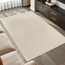 Large Non-Slip Living Room Rug 2.50 X 3.00m 100% Cotton Handmade Minimalist - Màu be - Xem 2