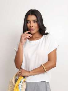 Basic Cropped Top With Perfect Fit, Factory Price - Get Yours Now! - Blanco - Ver 1