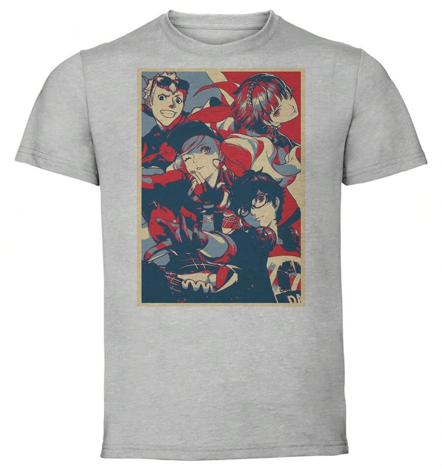 T-Shirt Unisex - Grey - Full - Persona 5 Characters Full - màu đen - Xem 1