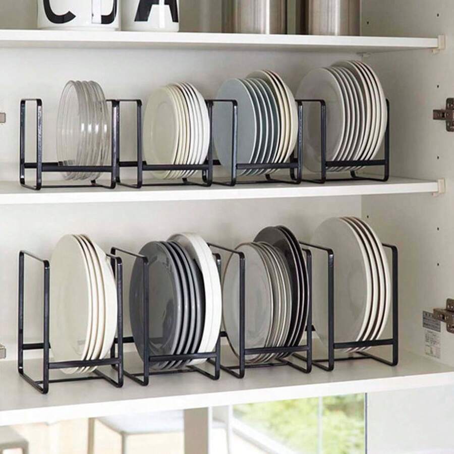 Heavy Duty Black Iron Dish Drying Rack & Storage Shelf - Sturdy & Durable Kitchen Organizer Rack - Premium Kitchen Accessories & Storage - Stylish Kitchen Decor - Specialized Kitchen Cabinet Supplies, On - Multicolor - View 1