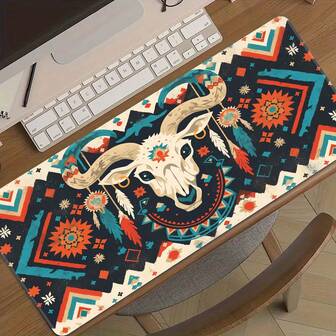 Skull Pattern Extra Large Mouse Pad, Gaming Desk Mat, Big Keyboard Pad, Washable, Rubber Non-Slip Bottom, Stitched Edge, Gift Mouse Pad, Desk Protector, Study Pad, Multiple Sizes Available, Computer Keyboard Mat, Laptop Pad