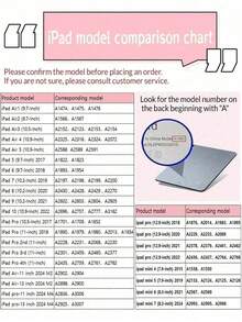 1. 适用于 iPad 10/9/11 的 2025 款双面高清印花爱心蝴蝶结猫咪图案 Y 型平板电脑保护套，透明亚克力后盖，耐磨防摔，自动唤醒/睡眠，多角度支撑带笔槽，办公学习必备，非磁性保护套。2026 款圣诞/新年礼物 - 彩色 - 查看 11