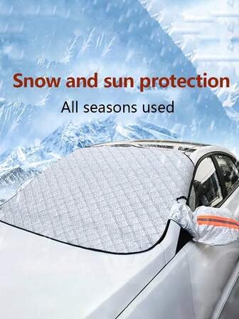 1PC 9 Magnet Firmly Fixed, Protect The Front Windshield Of The Car From Sun, UV And Snow, Etc. Collapsible Car Windshield Cover Snow Shield