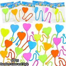 6/12/24/36个装心形弹力粘性玩具，适合男孩女孩儿童生日礼物、复活节彩蛋填充物、课堂奖励、派对小礼物、礼品袋填充物，款式和颜色随机，家居办公用品，嘉年华奖品 - 情人節 - 查看 10