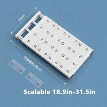 1个可伸缩隔板，无需钻孔，适用于衣柜、宿舍、橱柜、浴室、厨房收纳