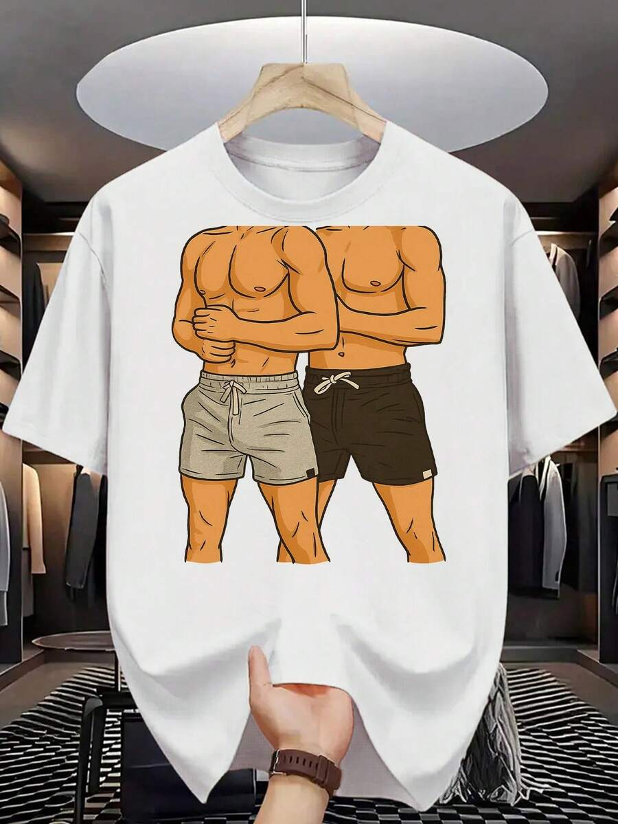 camiseta de verano para hombre algodón GOAT estampado cristianoVerano - Blanco - Ver 1