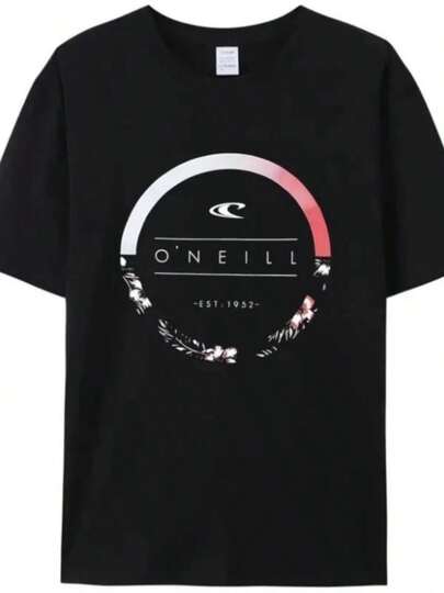 Christmas mens 2025 New Beach Women's Summer Value Discount Curling Oneill Pure Cotton T-shirt Round Garland Logo High Quality Fashion T-shirt
