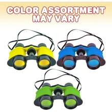 Binoculares para nios con cuerda para el cuello u2013 Juego de 6 binoculares de juguete de colores surtidos para nios para observacin de pjaros y camping, recuerdo de para, selva, explorador, zoolgico temtica de cumpleaos - inicial - Ver 5