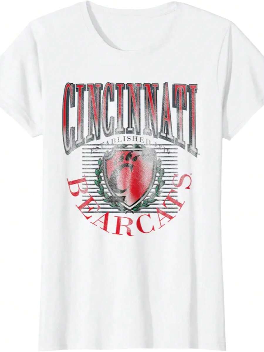 Cincinnati Bearcats Vintage Emblem 90s White T-Shirt - White - View 1