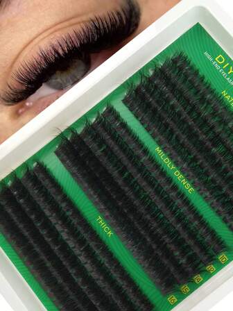 295 Pcs D Curl DIY Faux Mink Eyelashes 60D/80D/100D Fluffy Individual Eyelash Cluster Extension 5D Effect 0.07mm Eyelash Extensions Dramatic Eyelashes 10-16MM Mixed Tray Eyelash Clusters Makeup Tools Large Capacity Personal Eyelash Extensions Suitable For Home Use Everyday Makeup And Cosplay Reusable