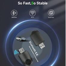 Spedal Adaptador inalámbrico 2 en 1 para CarPlay y Android Auto, conector enchufable y listo para iOS 10+ y Android 11+, con puertos USB-A/USB-C duales, compatible con vehículos de 2016 en adelante con CarPlay cableado de fábrica - CL-325 - Ver 2
