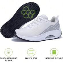AOV Women's Walking Shoes Arch Support Orthotic Breathable Tennis Sneakers For Plantar Fasciitis Pain Relief US 5.5-11 - White - View 5