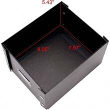 Collapsible Index Card File Box, Holds 1100 Cards of 5x 8 Inches, Black SNS01647 - 5 x 8 pulgadas - Ver 2