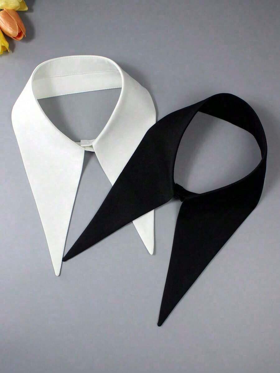 1pc Women's Elegant Detachable Half-Shirt Fake Collar, Multi-Functional Decorative Exaggerated Fashion Long Collar, Suitable For Spring, Summer, Autumn And Winter - Nhiều màu - Xem 1