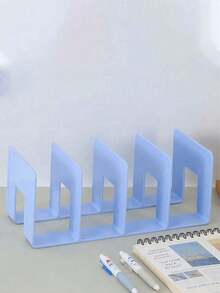 1/2/4件套书架，书架，桌面收纳架，四格收纳盒，加厚隔板书架，文具收纳架，厨房置物架，标签贴纸，适用于学生、办公室、书桌、厨房、浴室、化妆品收纳等。 - 彩色 - 查看 14