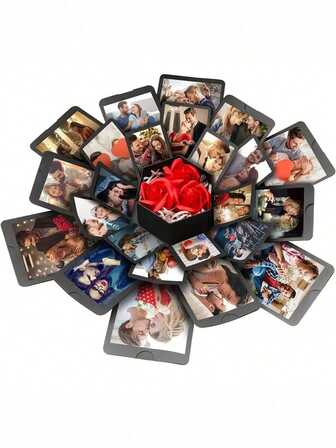DIY Explosion Photo Album Gift Box DIY Scrapbook Lovely Surprise Explosion Couple Box Love Memory Anniversary Gift