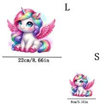 1pc/2pcs/3pcs Colorful Unicorn: Dreamy Cute Elf Pattern, Suitable For Men And Women, Washable Iron-On Stickers For T-Shirts, Jeans, Jackets, Backpacks, Clothes, Hats, Etc. To Make Your Outfit More Vibrant - Multicolor - View 9