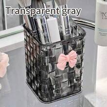 1pc Desktop Pen Holder, Two Colors. 4.13*2.95*2.95in, Clear Acrylic Desktop Organizer - Pen Holder And Storage Box Daily Necessities For Offices And Dormitories - Multicolor - View 6
