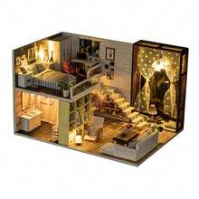 Wooden Miniature House Kit: Simple Style DIY Model For Creative Gifts And Home Decoration. - Nhiều màu - Xem 2
