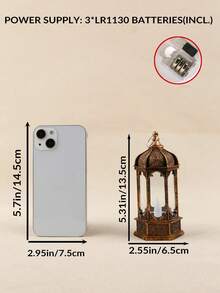 1pc Retro Handheld Decorative Lantern Light With Battery, Indoor Home Decor Wind Lantern Lamp,Table Decor, Bedroom Decor,Room Wall Hanging Decor Night Light,Suitable For Wedding Party Holiday Decorations Light,Closet Desktop Decorative Night Lights